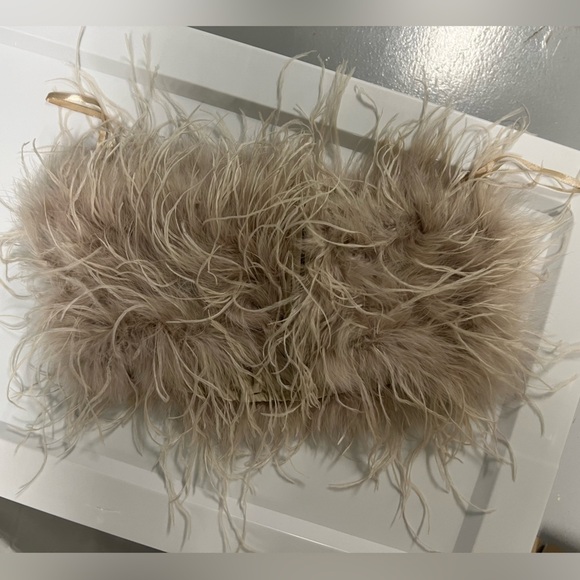 LAMARQUE Zania Top ($295) Feather Bustier tan/nude - LIKE NEW - size medium - Picture 8 of 14